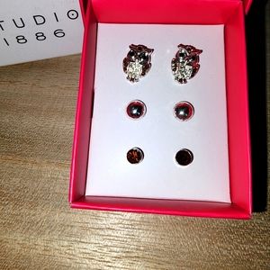 NWT Studio 1886 Earrings! Adorable 🦉 owl earrings ,plus 2 more earrings.